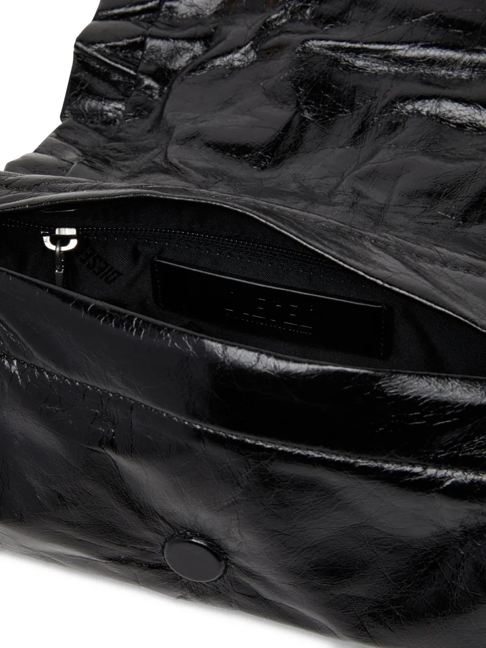Diesel Scrunch-D kleine schoudertas Zwart