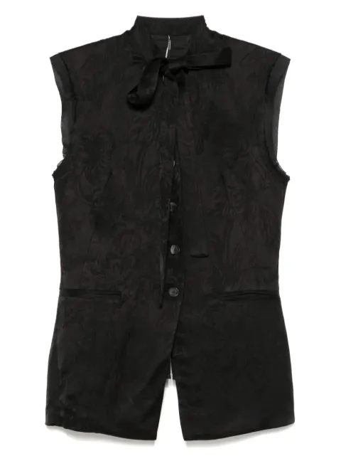 Masnada chaleco con motivo floral en jacquard