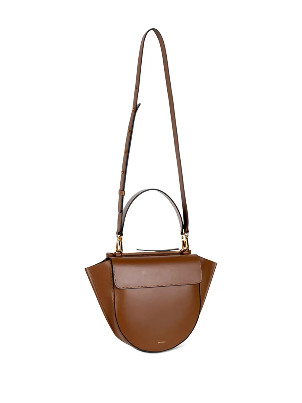 Wandler medium Hortensia curved-frame shoulder bag Bruin