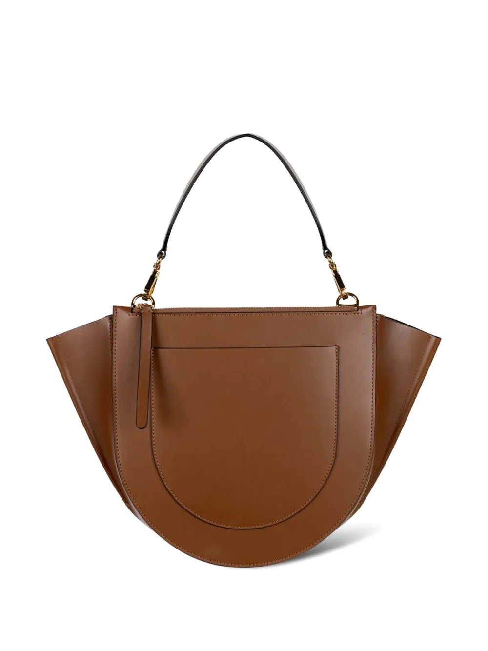Wandler medium Hortensia curved-frame shoulder bag Bruin