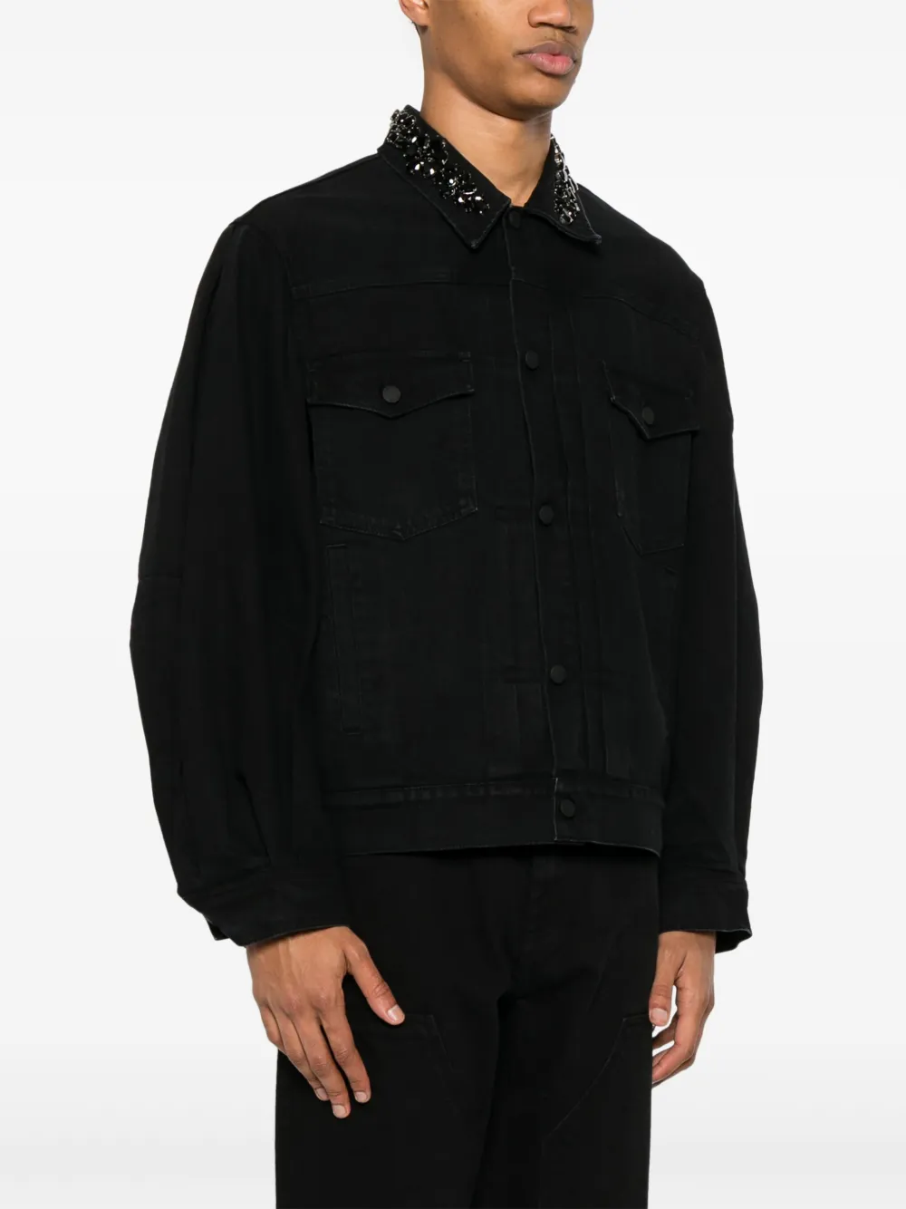 Simone Rocha Denim jack Zwart