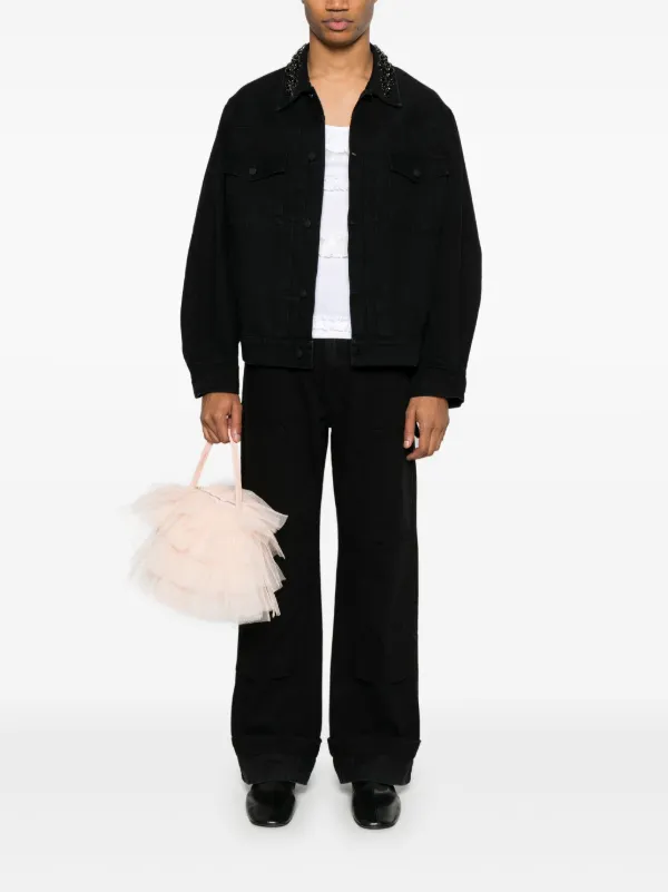 Simone Rocha デニムジャケット | ブラック | FARFETCH JP