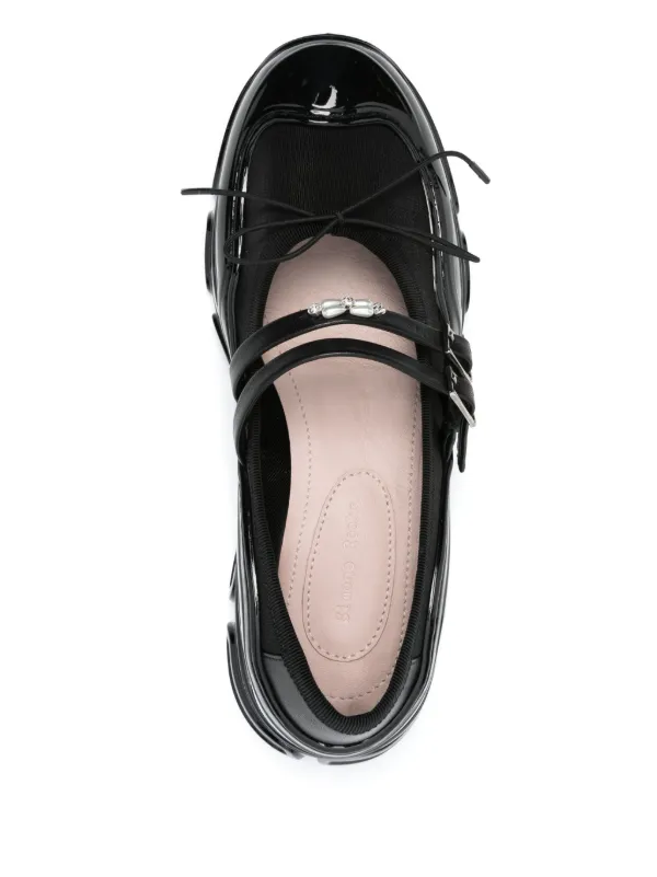 SIMONE ROCHA トラッカー サテン フラットシューズ Simone Rocha Tracker フラットシューズ | ブラック | FARFETCH JP