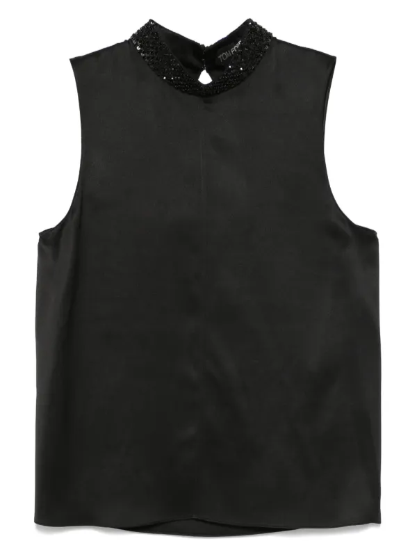TOM FORD Silk Top | Black | FARFETCH HU