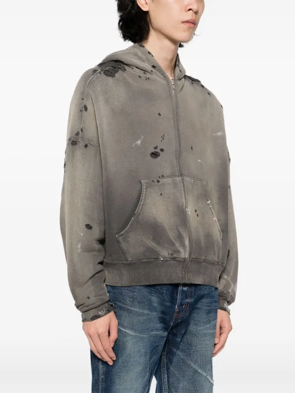 SAINT MXXXXXX zip-up Hoodie | Brown | FARFETCH