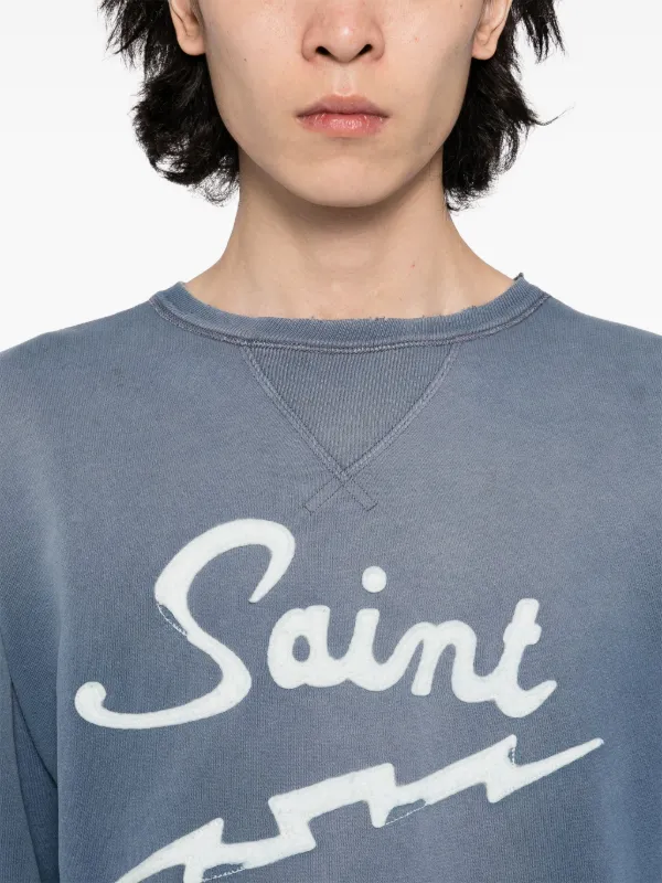 SAINT MXXXXXX Saint crew-neck Sweatshirt | Blue | FARFETCH