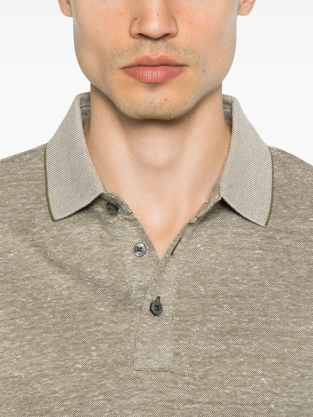 BOSS Gemêleerd poloshirt Bruin