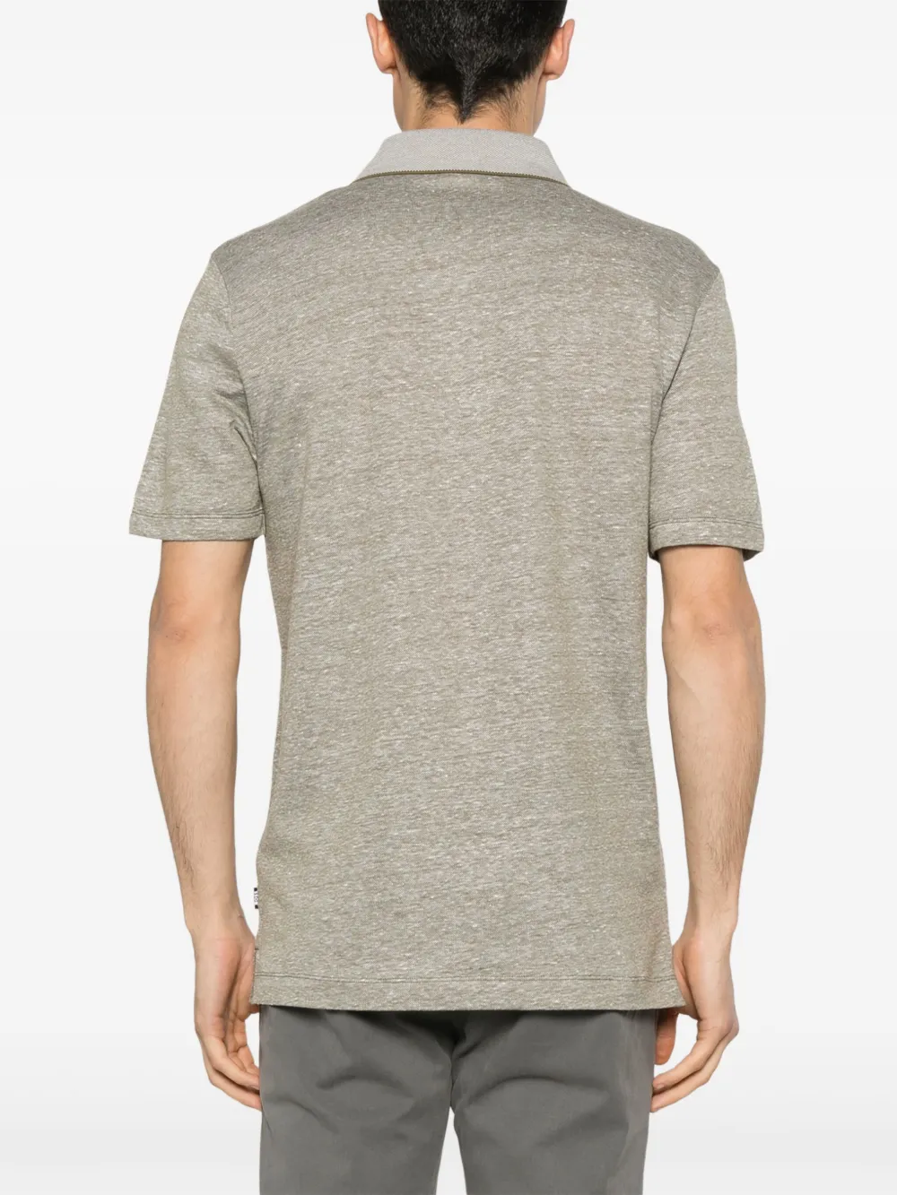 BOSS Gemêleerd poloshirt Bruin