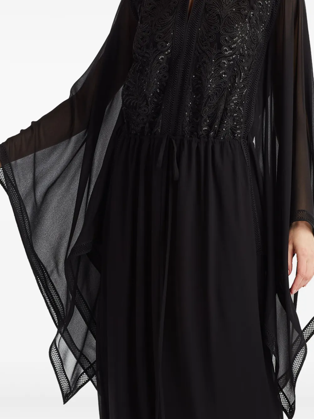 Tadashi Shoji Tuniekjurk met geborduurd kant Zwart