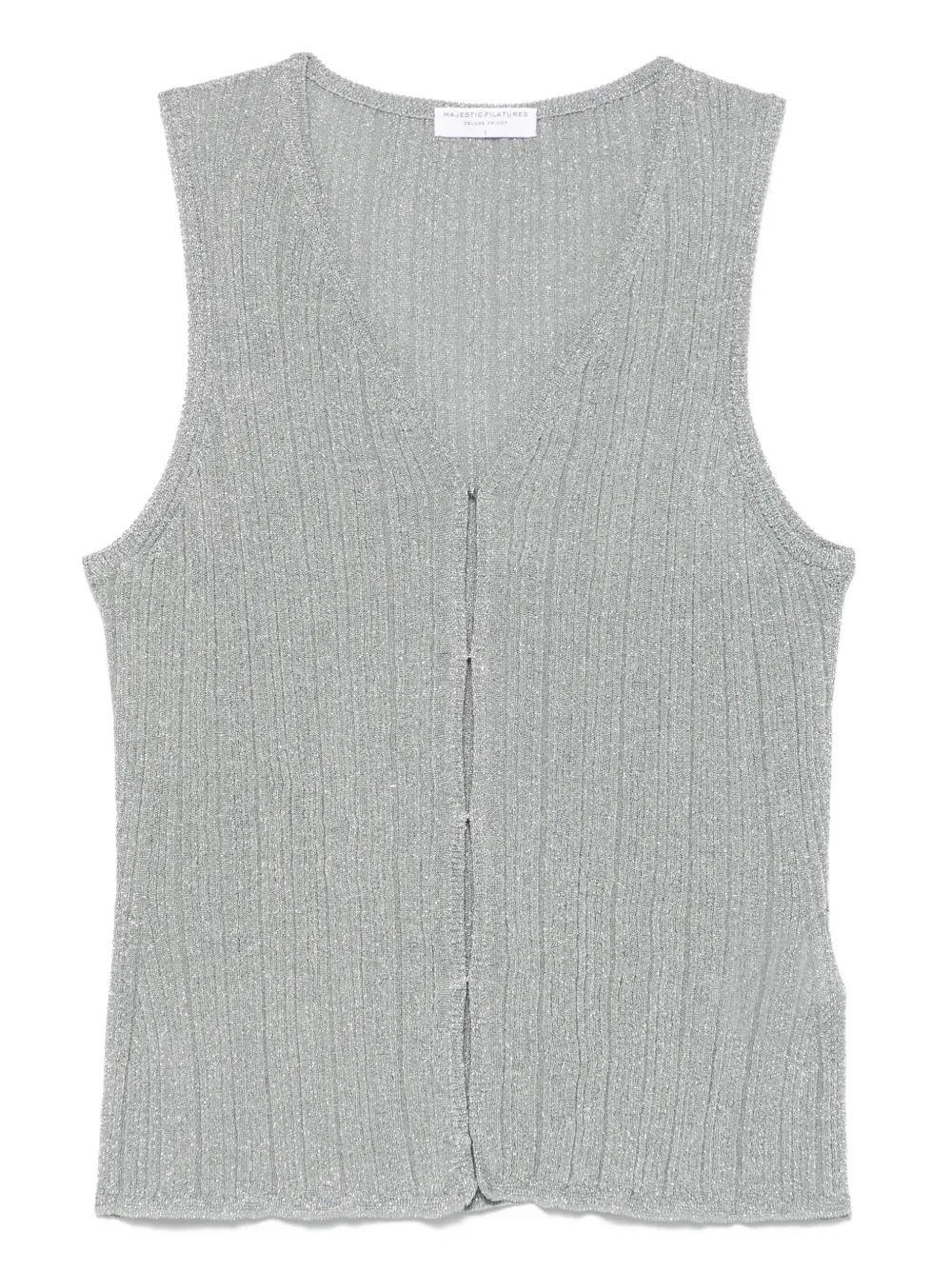 Majestic Filatures Lurex gilet Grijs