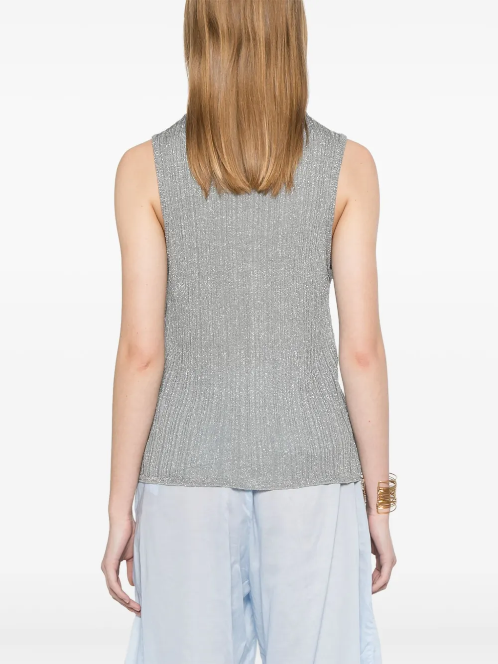 Majestic Filatures Lurex gilet Grijs