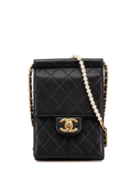 CHANEL Pre-Owned 2019 Quilted Lambskin Vertical Chic Pearls Flap crossbody bag