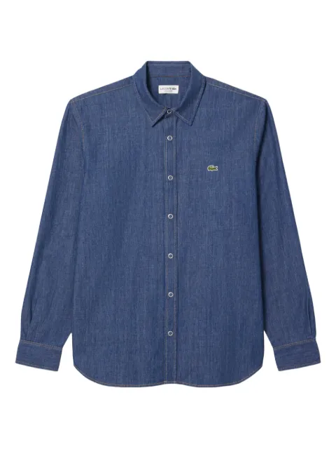 Lacoste logo-appliqué denim shirt 
