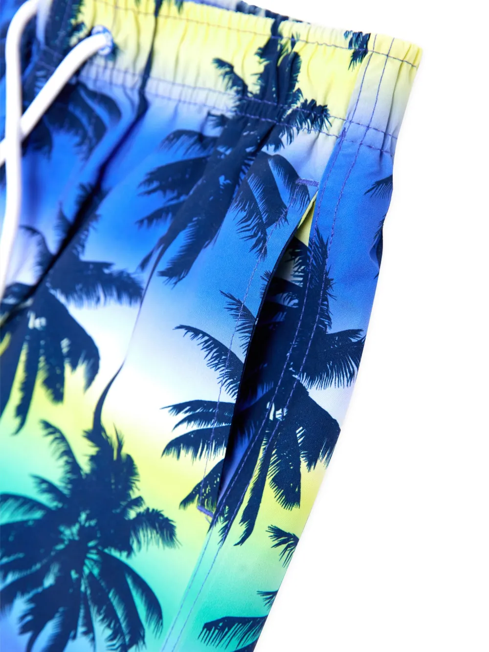 SOLISWIM KIDS Zwembroek met palmboomprint Blauw