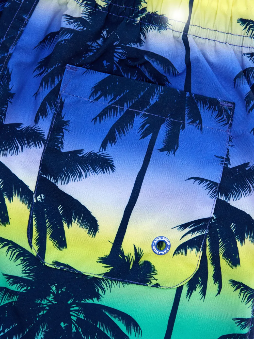 SOLISWIM KIDS Zwembroek met palmboomprint Blauw