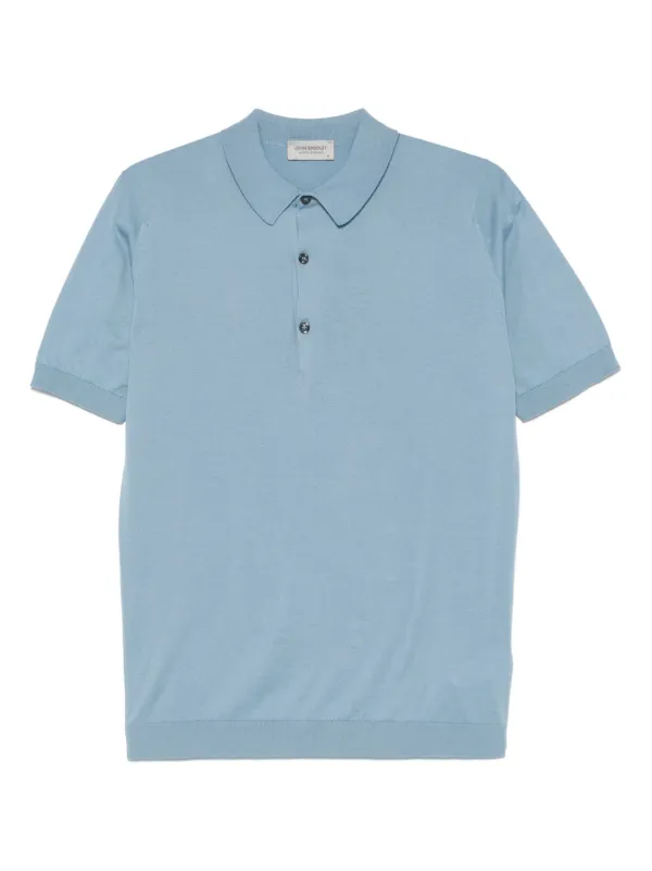JOHN SMEDLEY 青 ポロシャツ Mサイズ JOHN SMEDLEY（ジョンスメドレー） （ネコポス配送） 半袖ポロシャツ