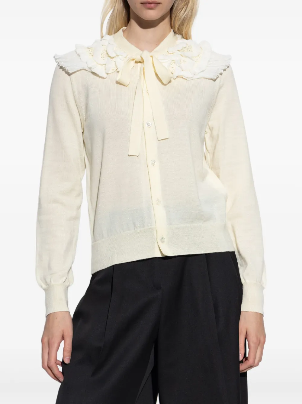 Comme Des Garçons Comme Des Garçons Wollen vest Beige