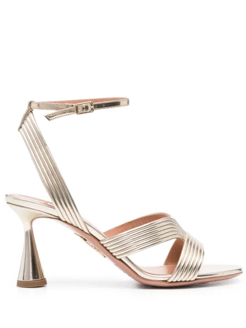 Aquazzura 70mm metallic sandals