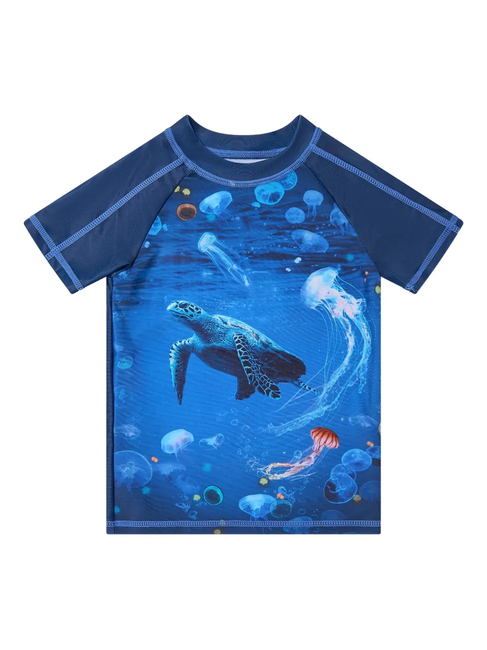 SOLISWIM KIDS turtle-print rash guard | Blue | Image 1