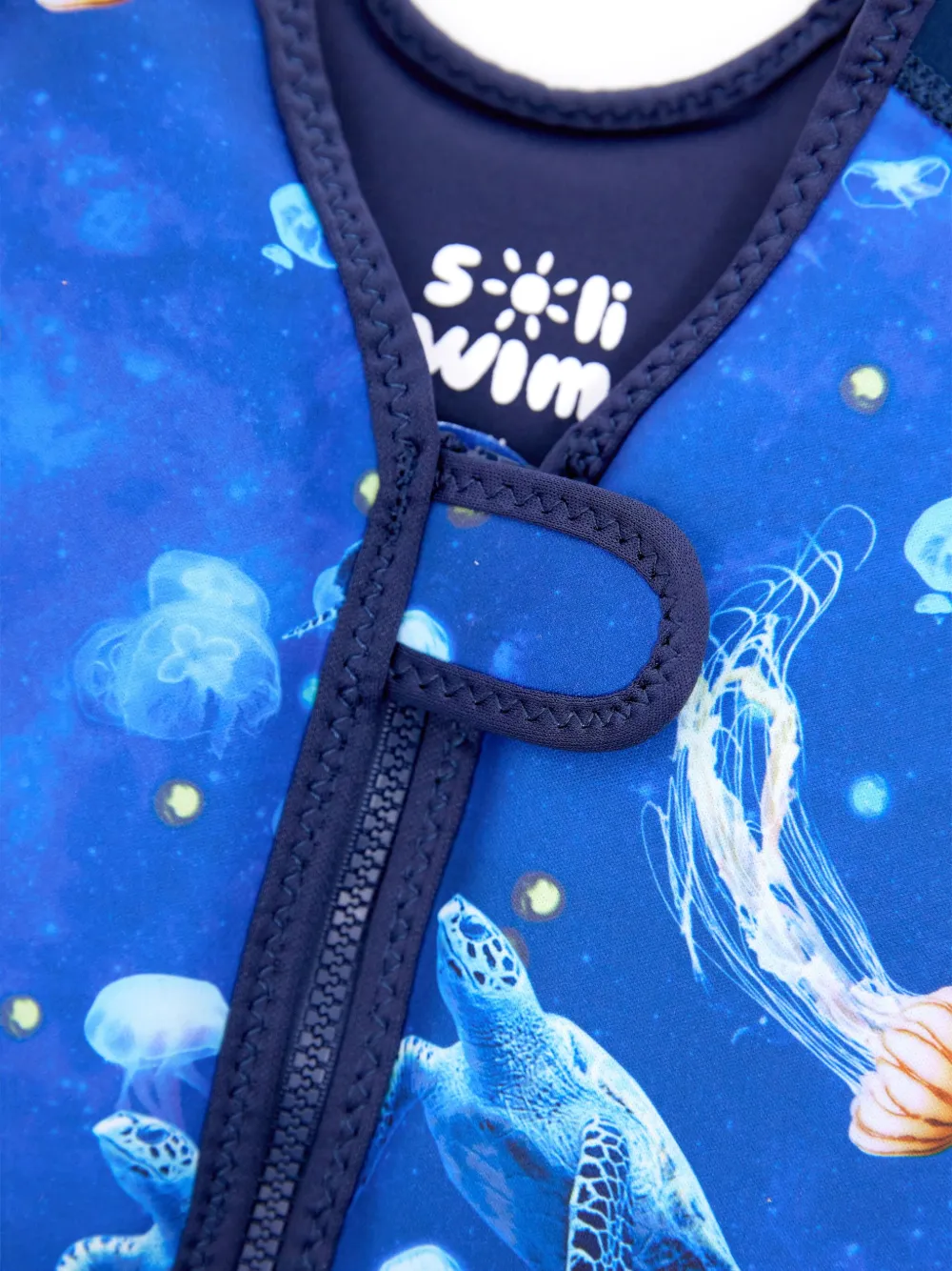 SOLISWIM KIDS Drijftop met schildpadprint Blauw