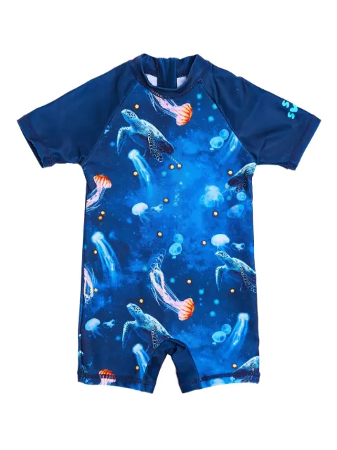 SOLISWIM KIDS traje de sol con estampado Jellyfish & Turtle