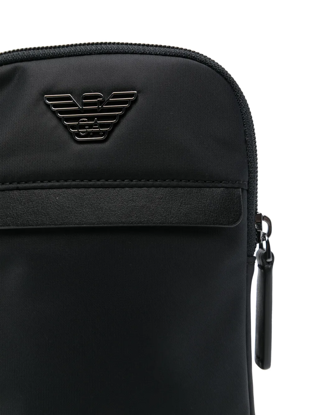 Emporio Armani Telefoontas met logoplakkaat Zwart