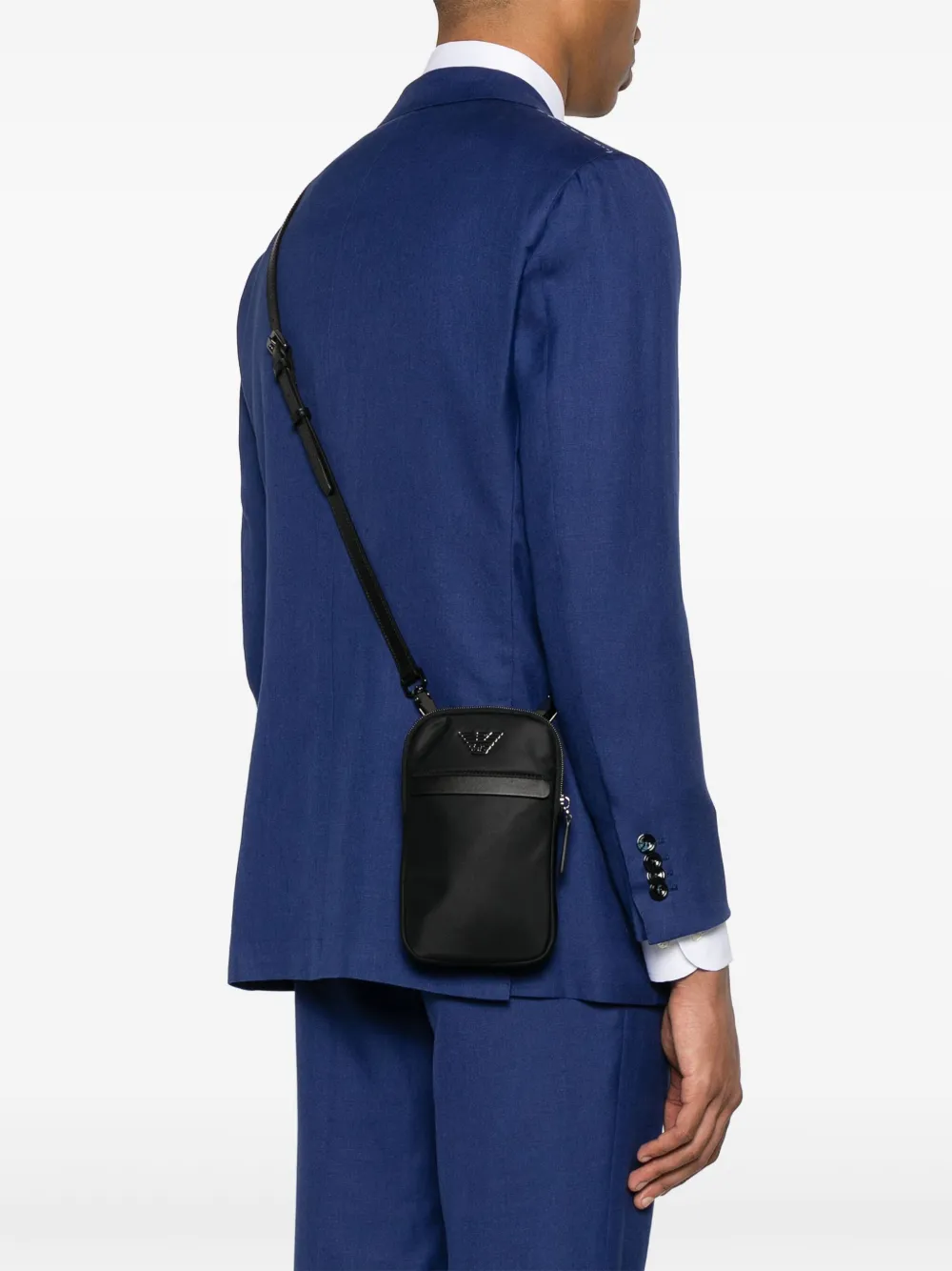 Emporio Armani Telefoontas met logoplakkaat Zwart