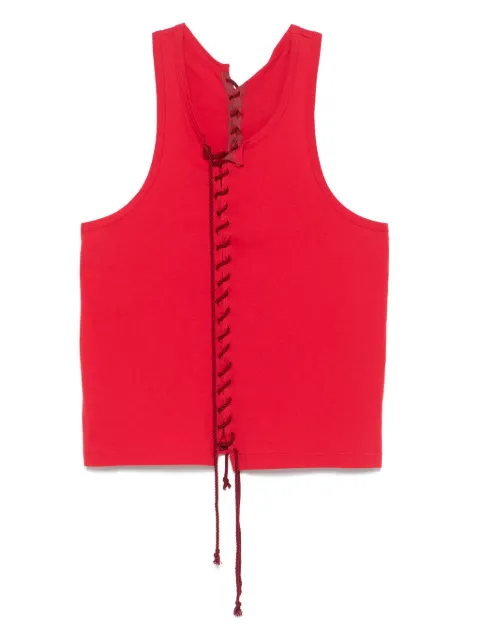Yohji Yamamoto camiseta con cordones