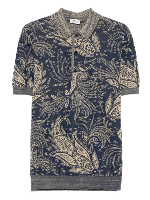 ETRO paisley-jacquard polo shirt