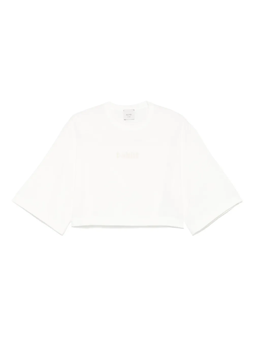 Alysi cotton cropped T-shirt Wit