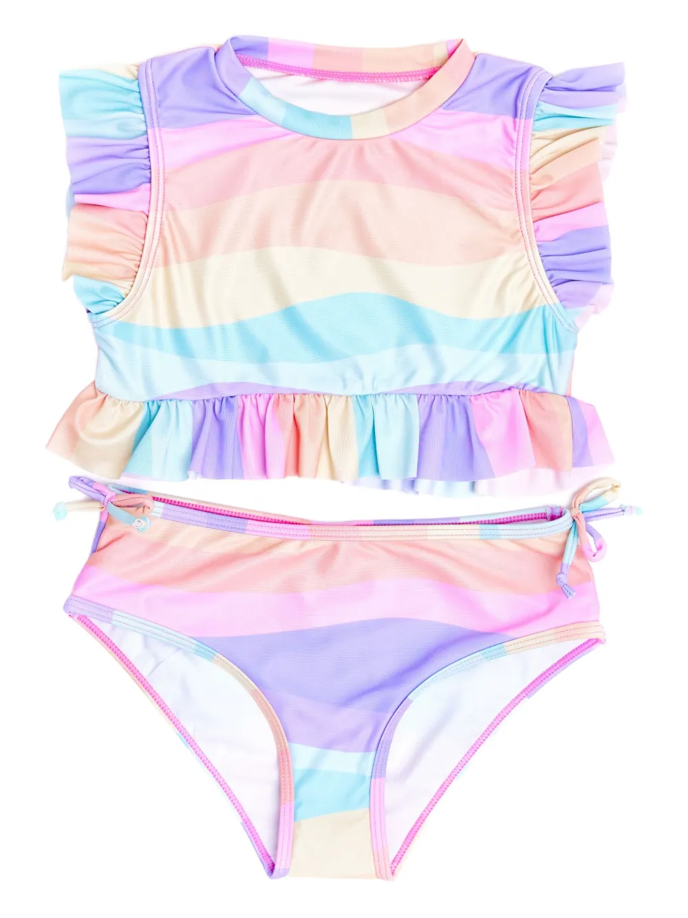 SOLISWIM KIDS Tankini met ruches Paars