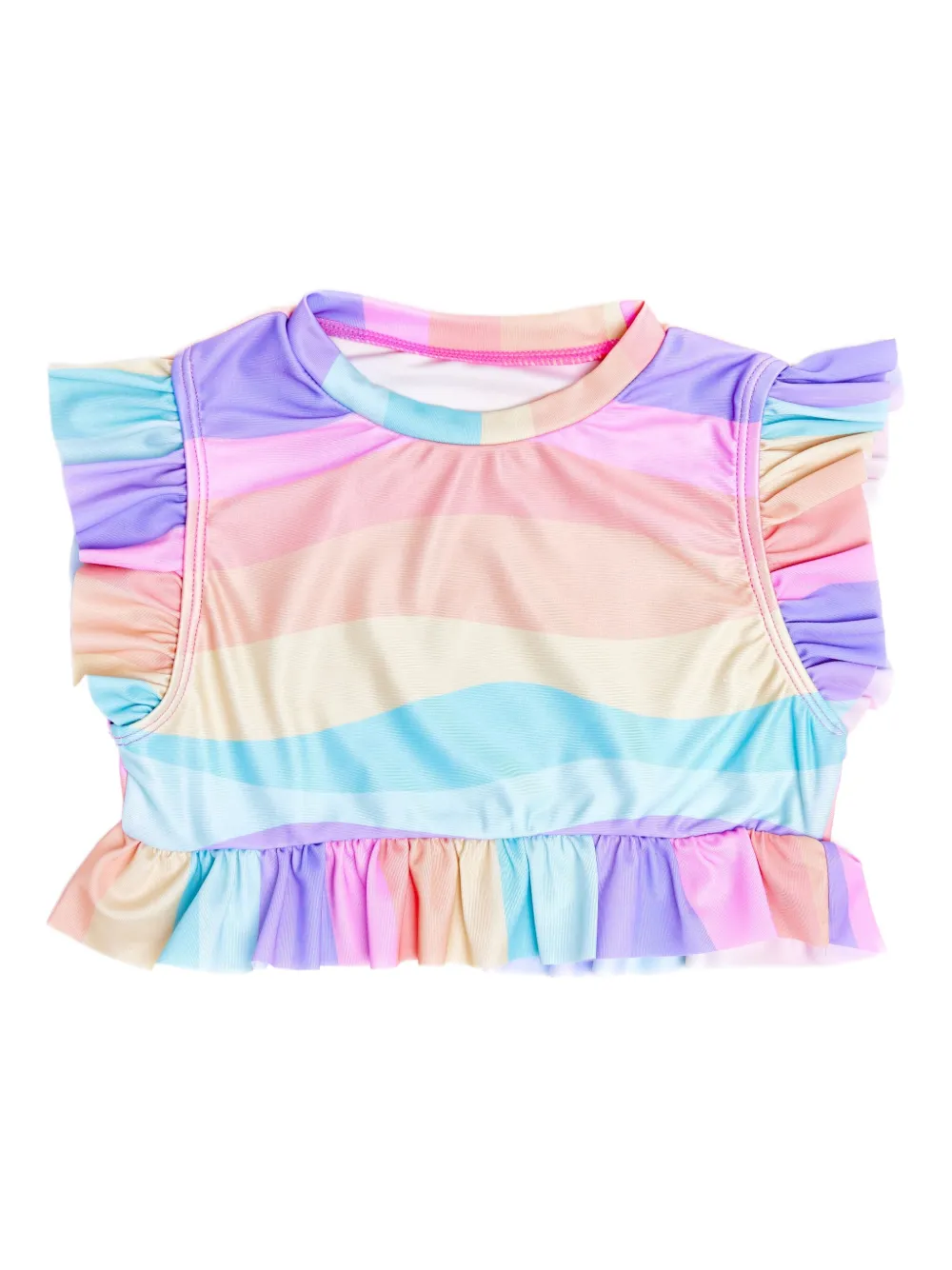 SOLISWIM KIDS Tankini met ruches Paars