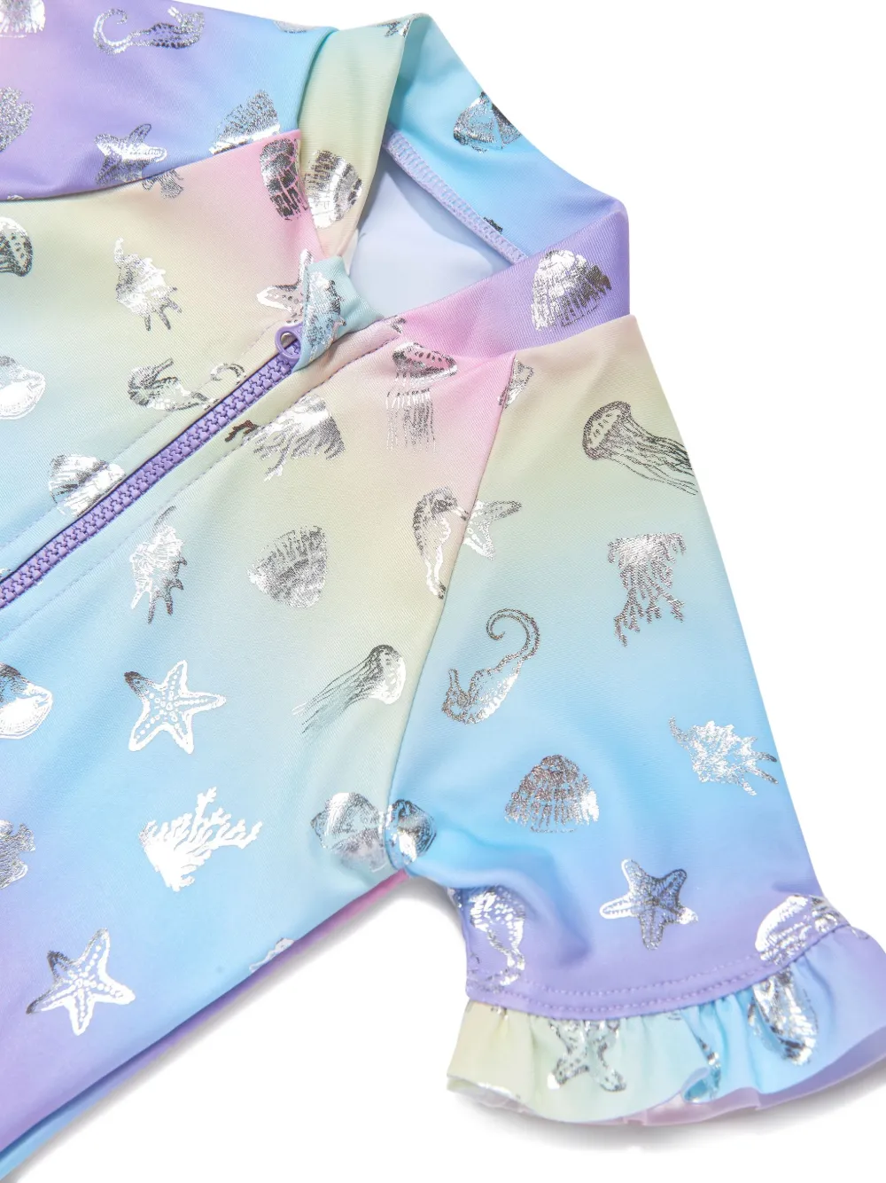 Soliswim Sea Life-print Sun Suit In Pink