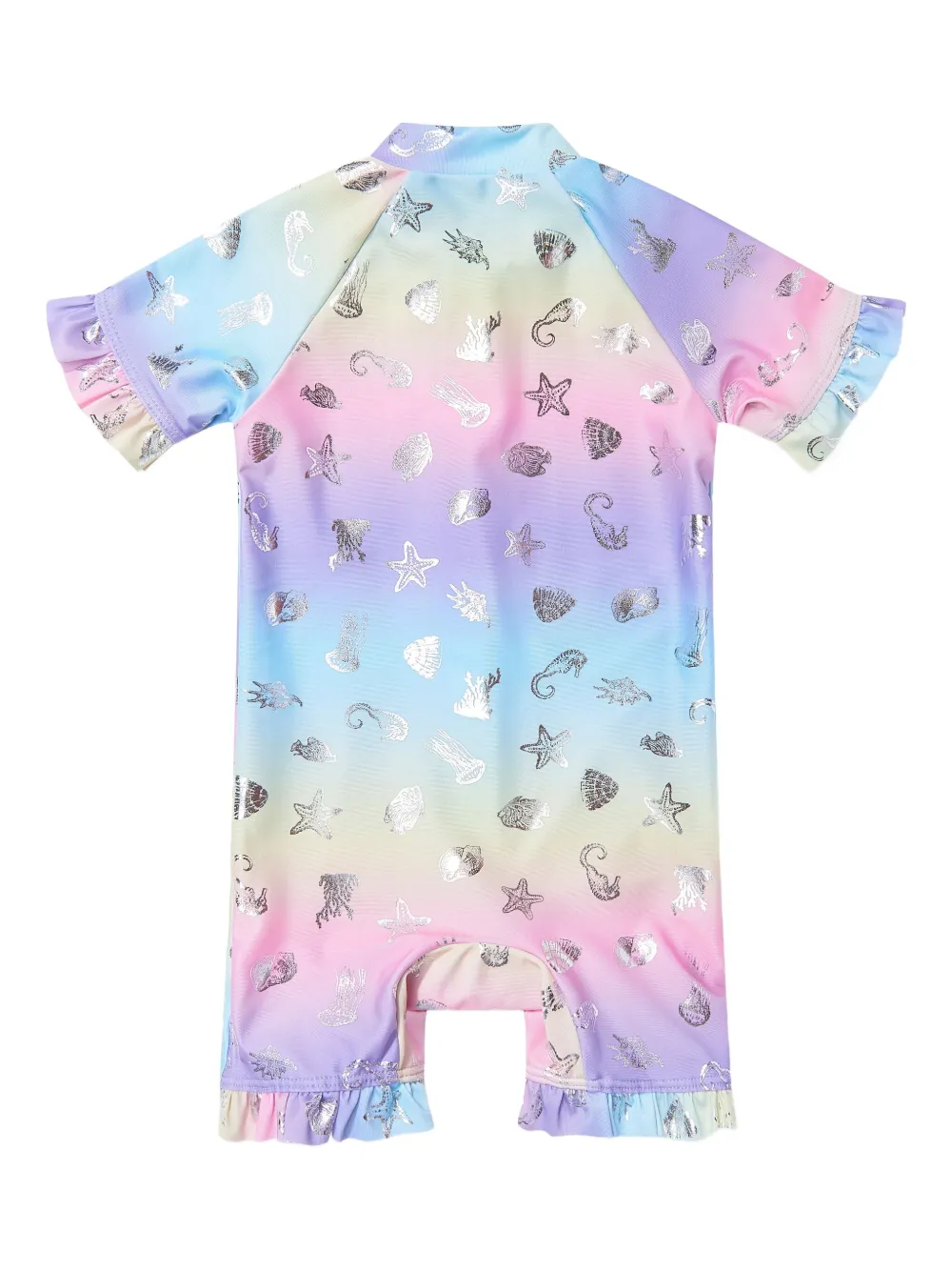 Soliswim Sea Life-print Sun Suit In Pink