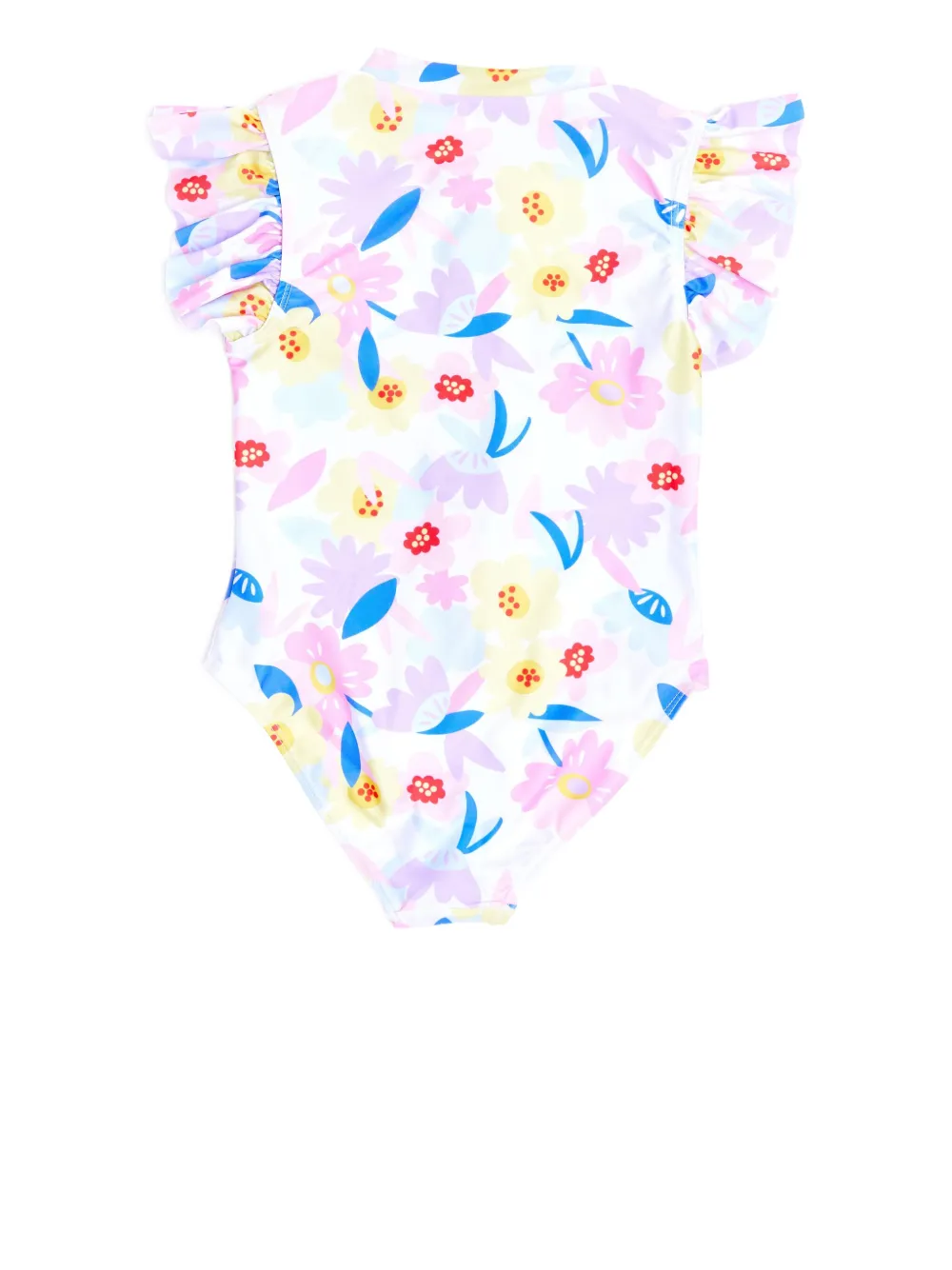 Shop Soliswim Floral-print Swimsuit In White