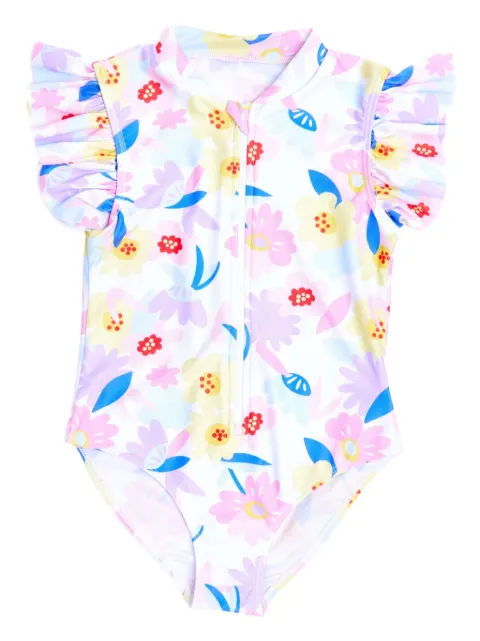SOLISWIM KIDS floral-print swimsuit