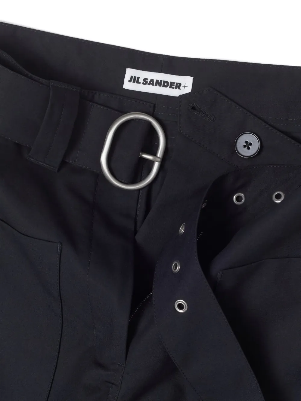 Jil Sander Broek met zak met ceintuur Zwart