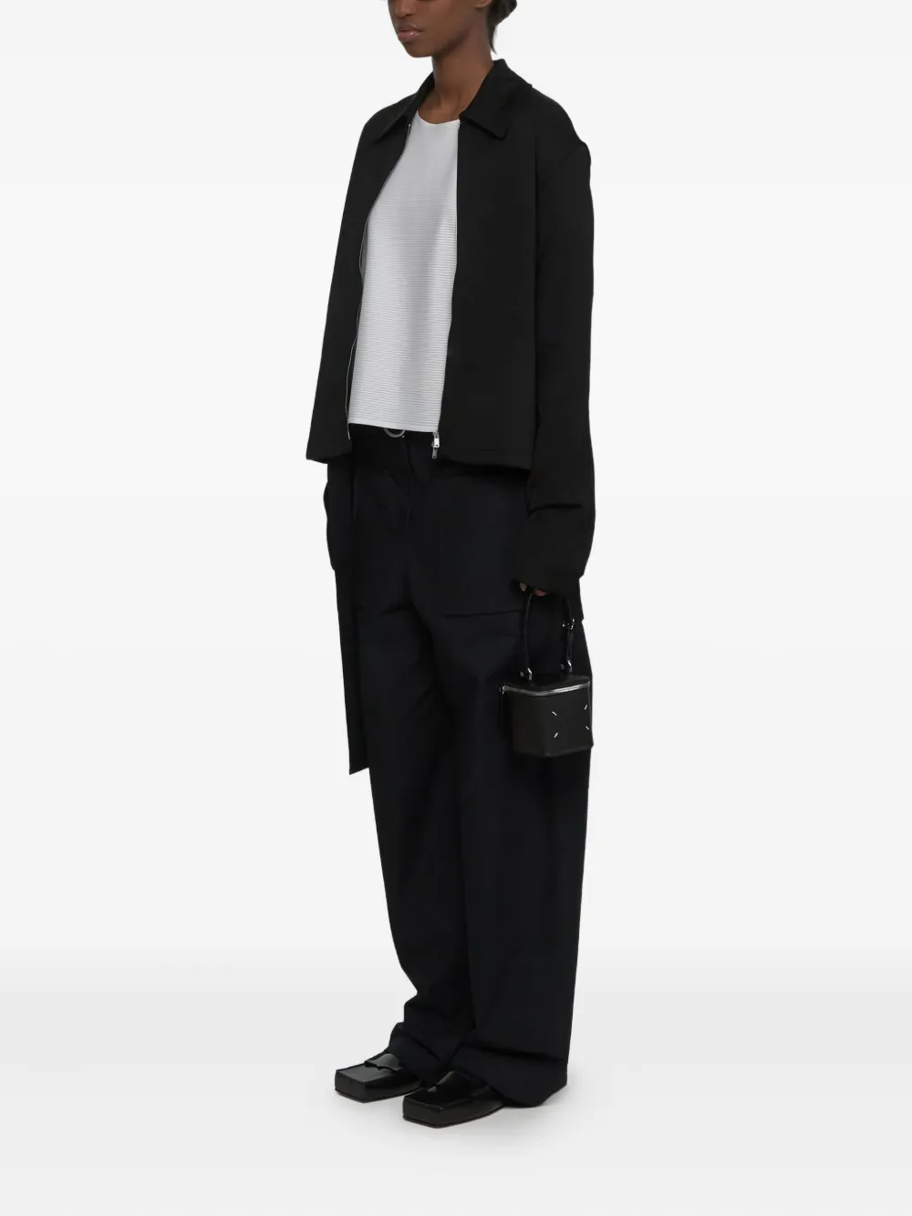 Jil Sander belted pocket trousers - Zwart