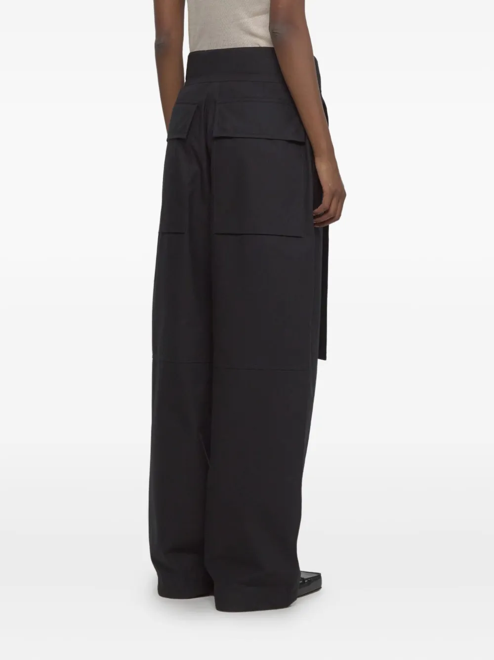 Jil Sander Broek met zak met ceintuur Zwart