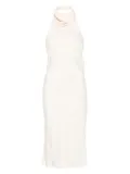 TOM FORD halterneck sleeveless midi dress - Neutrals
