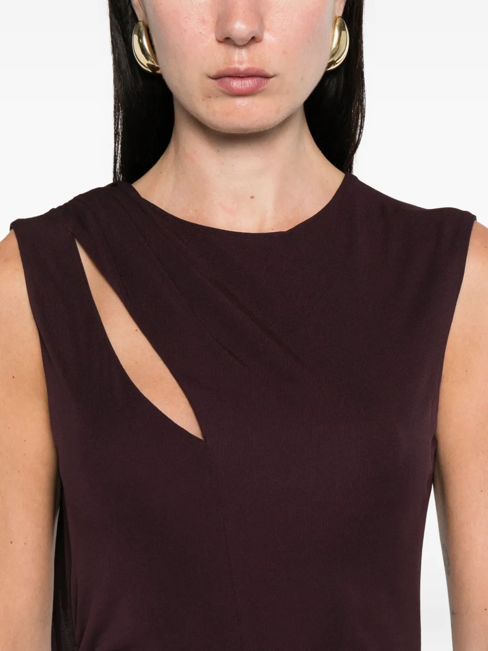 TOM FORD cut-out midi dress Paars