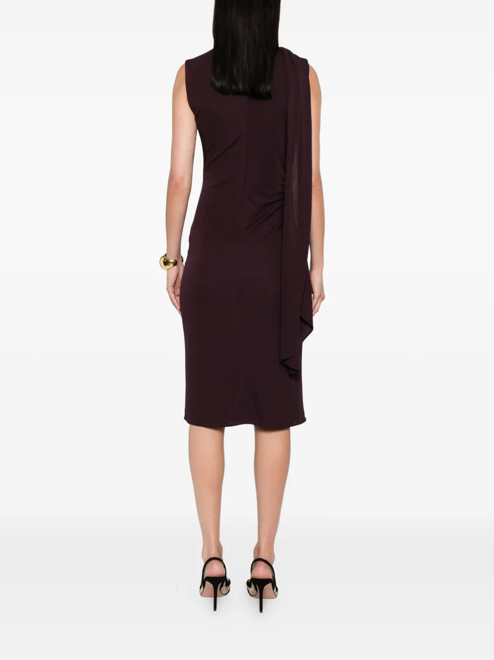 TOM FORD cut-out midi dress Paars