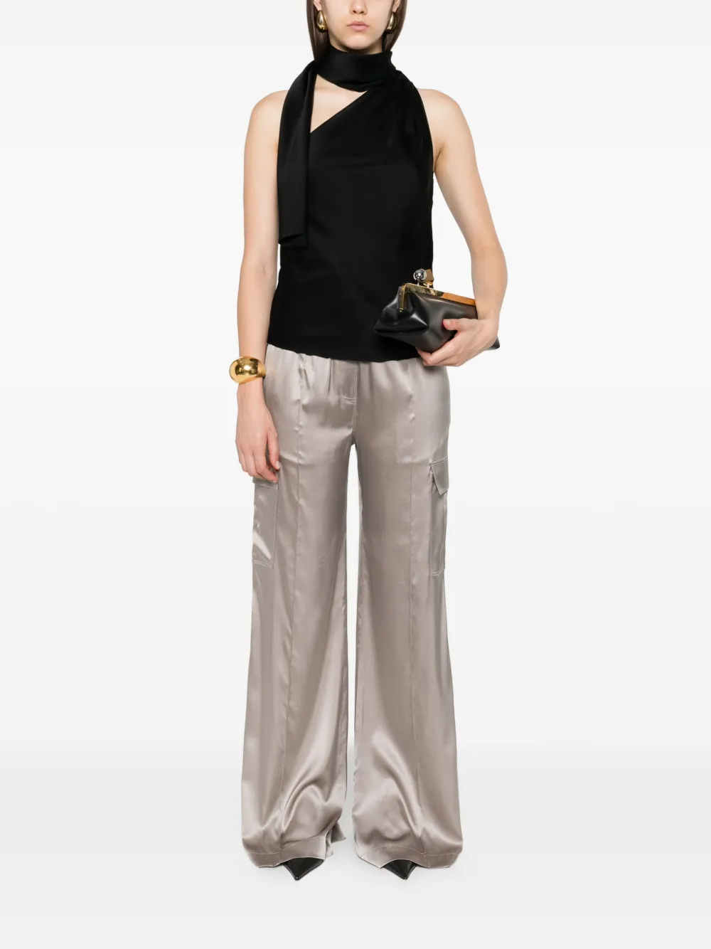 TOM FORD Asymmetrische top Zwart