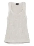 TOM FORD lurex ribbed tank top - Silver