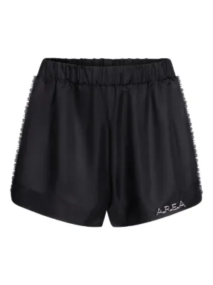 Feather-trim Mini Shorts