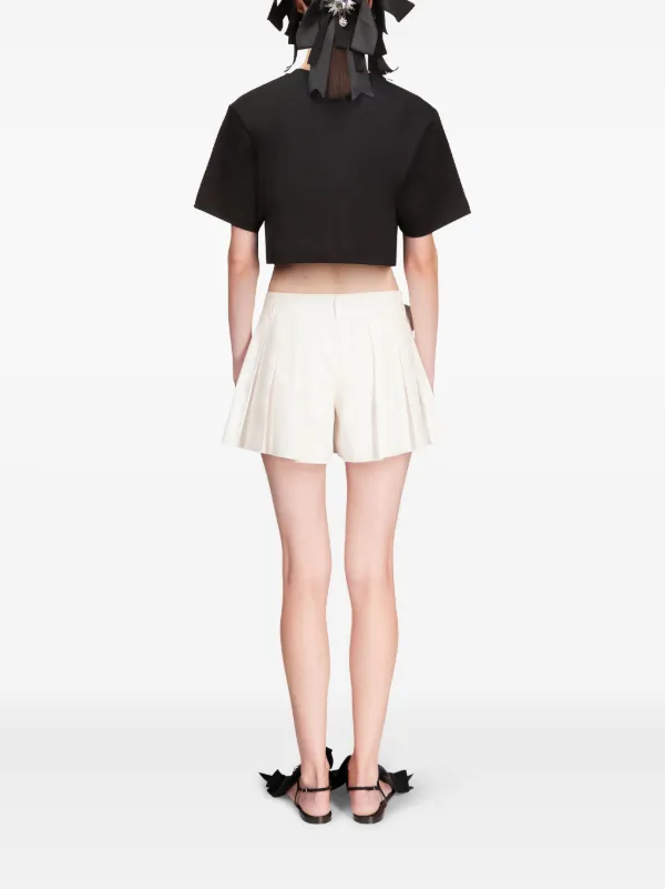 AREA crystal-embellished Cropped t-shirt | Black | FARFETCH