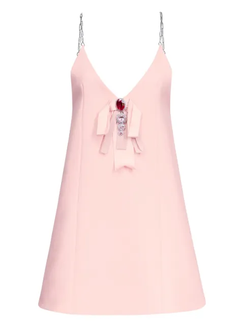 AREA vestido corto con detalles de cristal