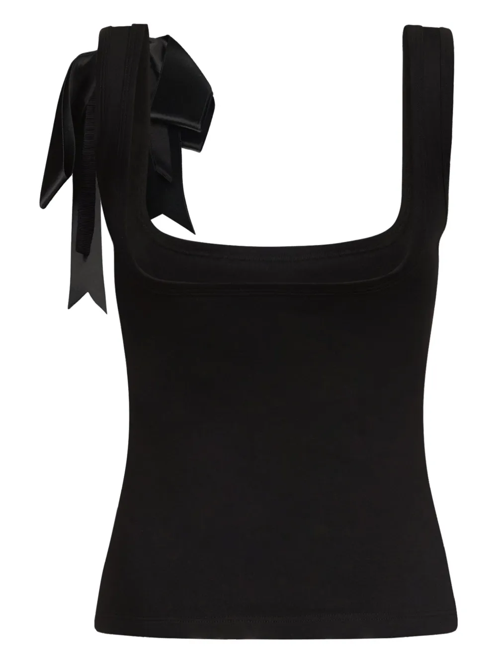 AREA Tanktop verfraaid met kristallen Zwart