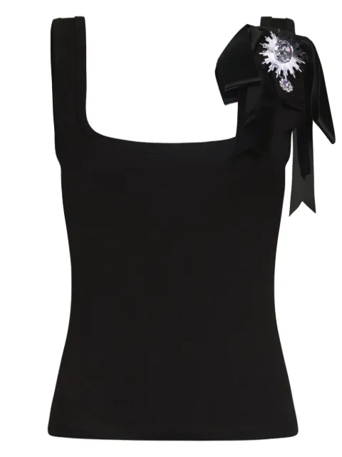 AREA crystal-embellished tank top