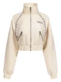 AREA crystal-embellished track jacket - White